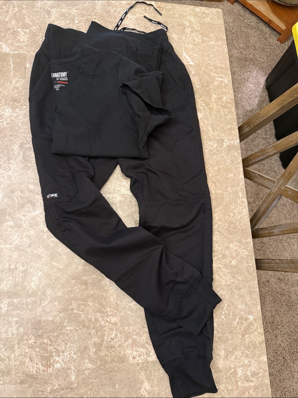 Women’s Grey’s Anatomy scrub size extra small black